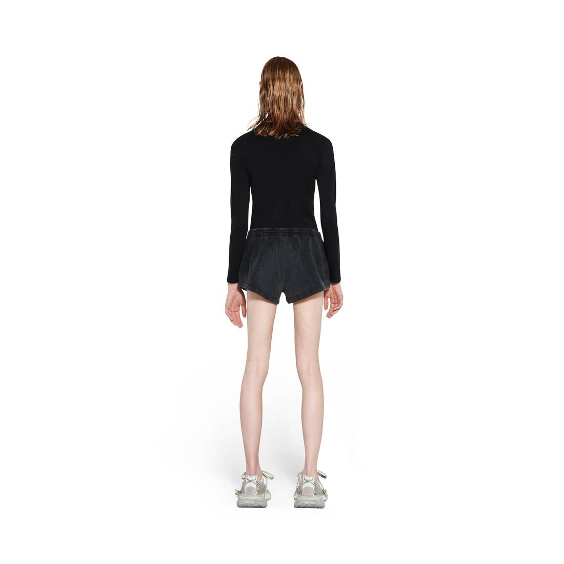 Running Shorts in Black Faded - 4