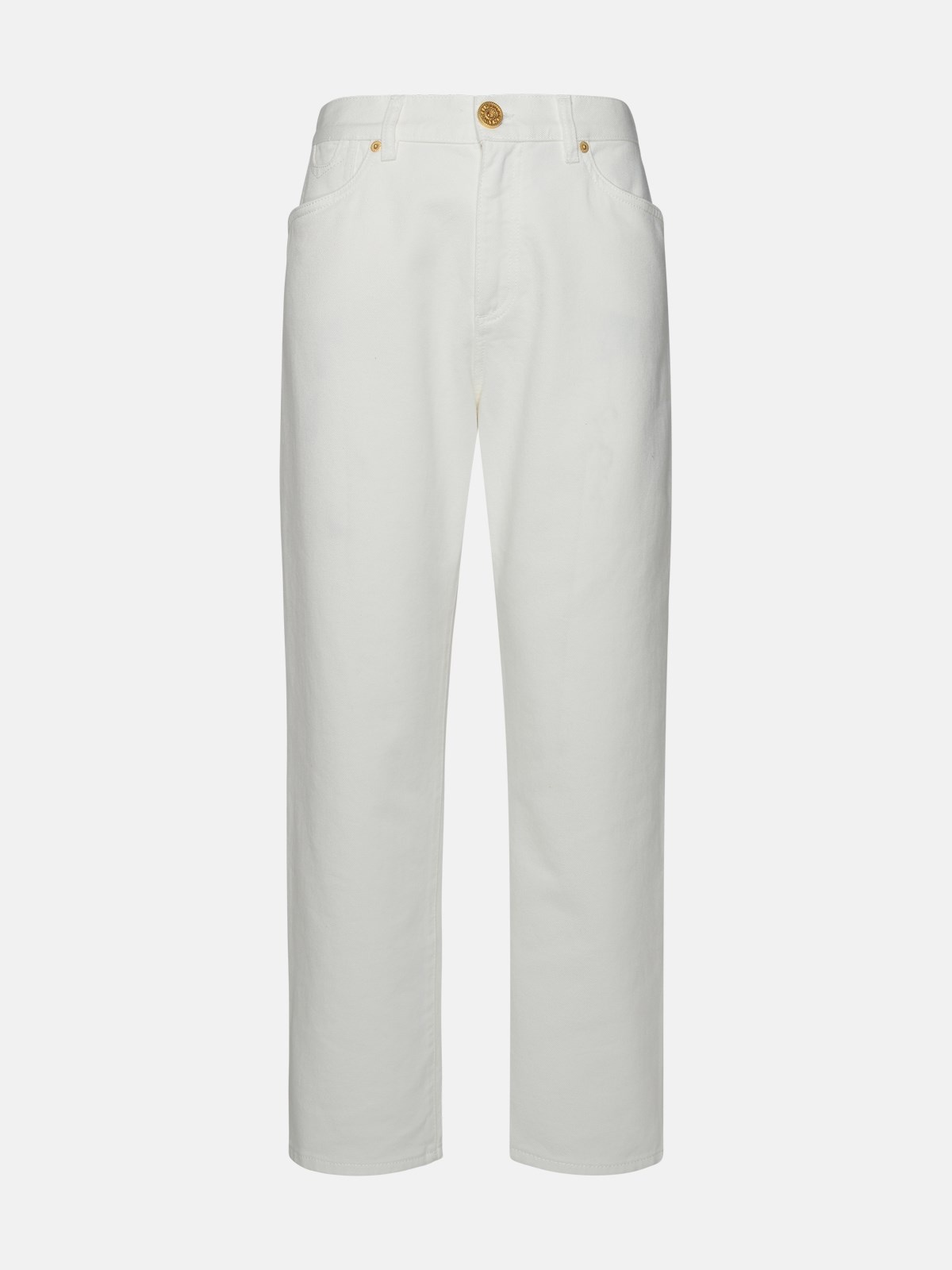 WHITE COTTON JEANS - 1