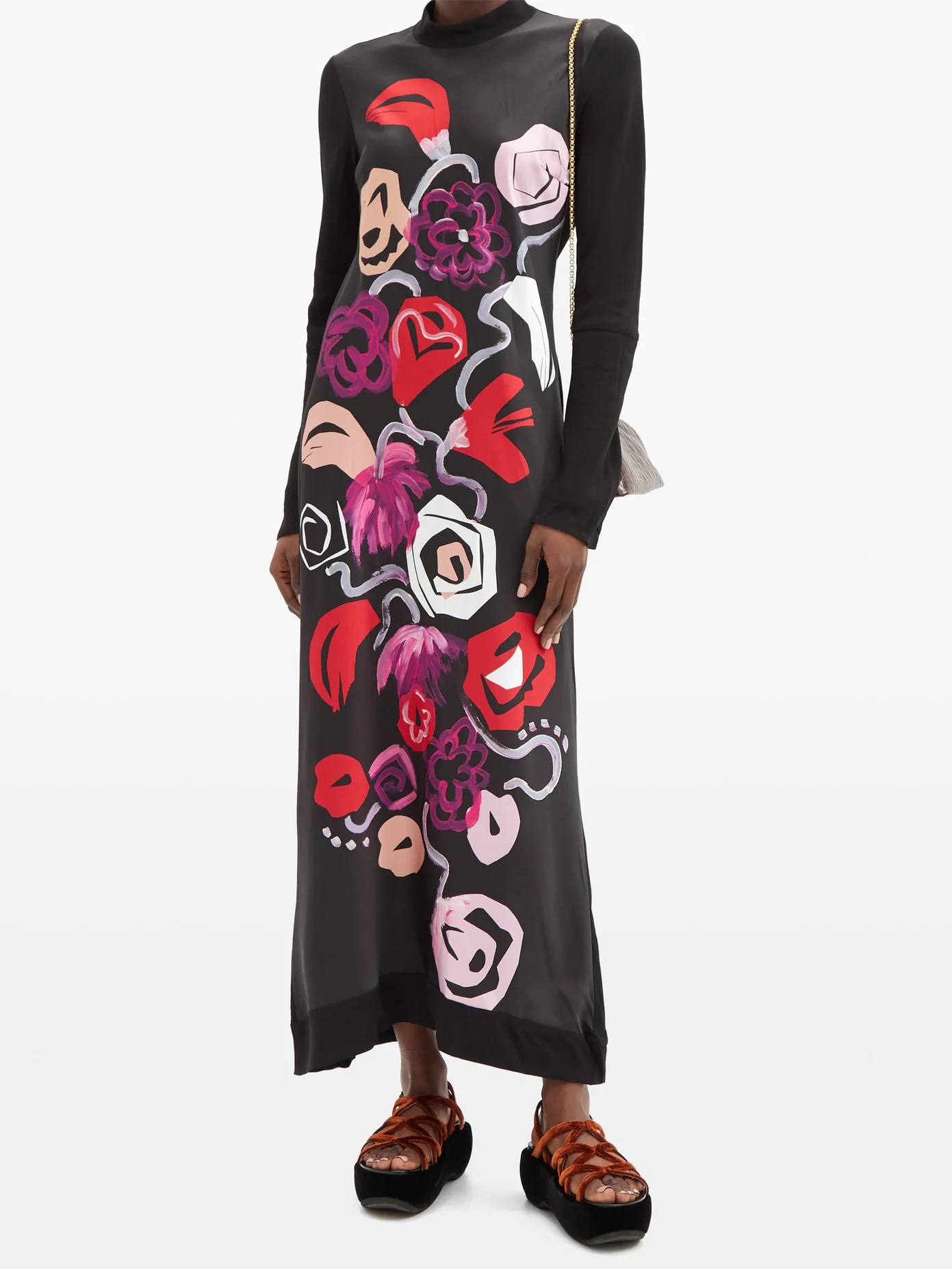 Floral-print technical jersey maxi dress - 2