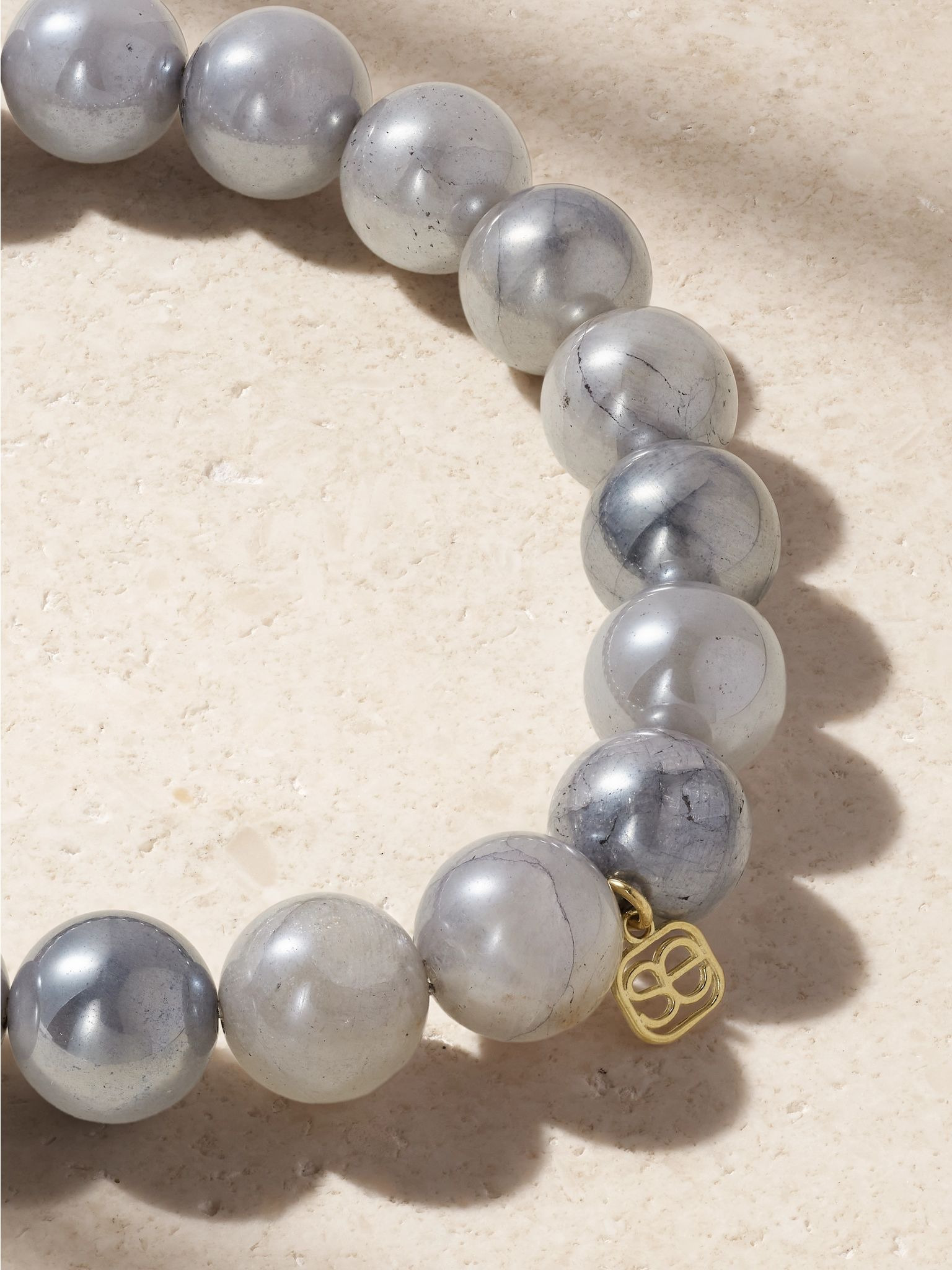 Evil Eye 14-karat gold, moonstone and diamond bracelet Gold - 3