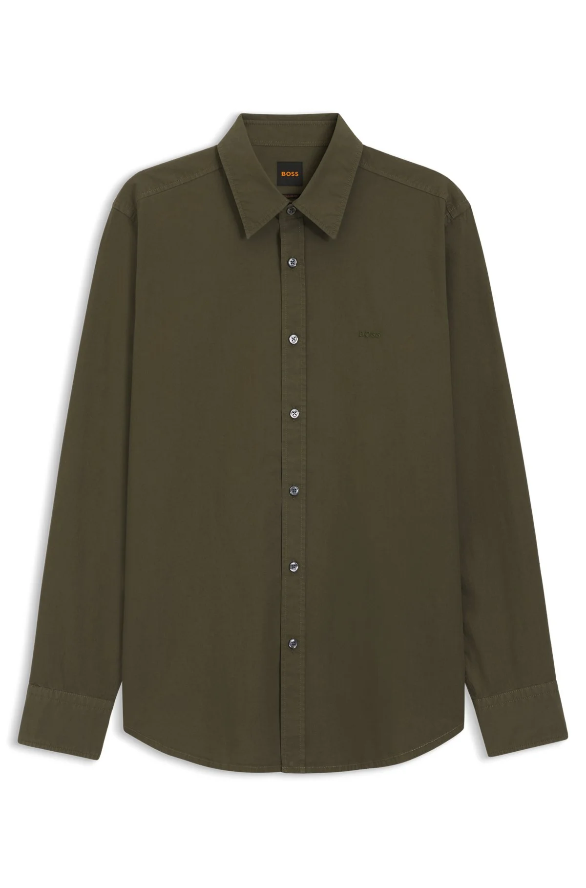 REGULAR-FIT SHIRT IN COTTON POPLIN - 1