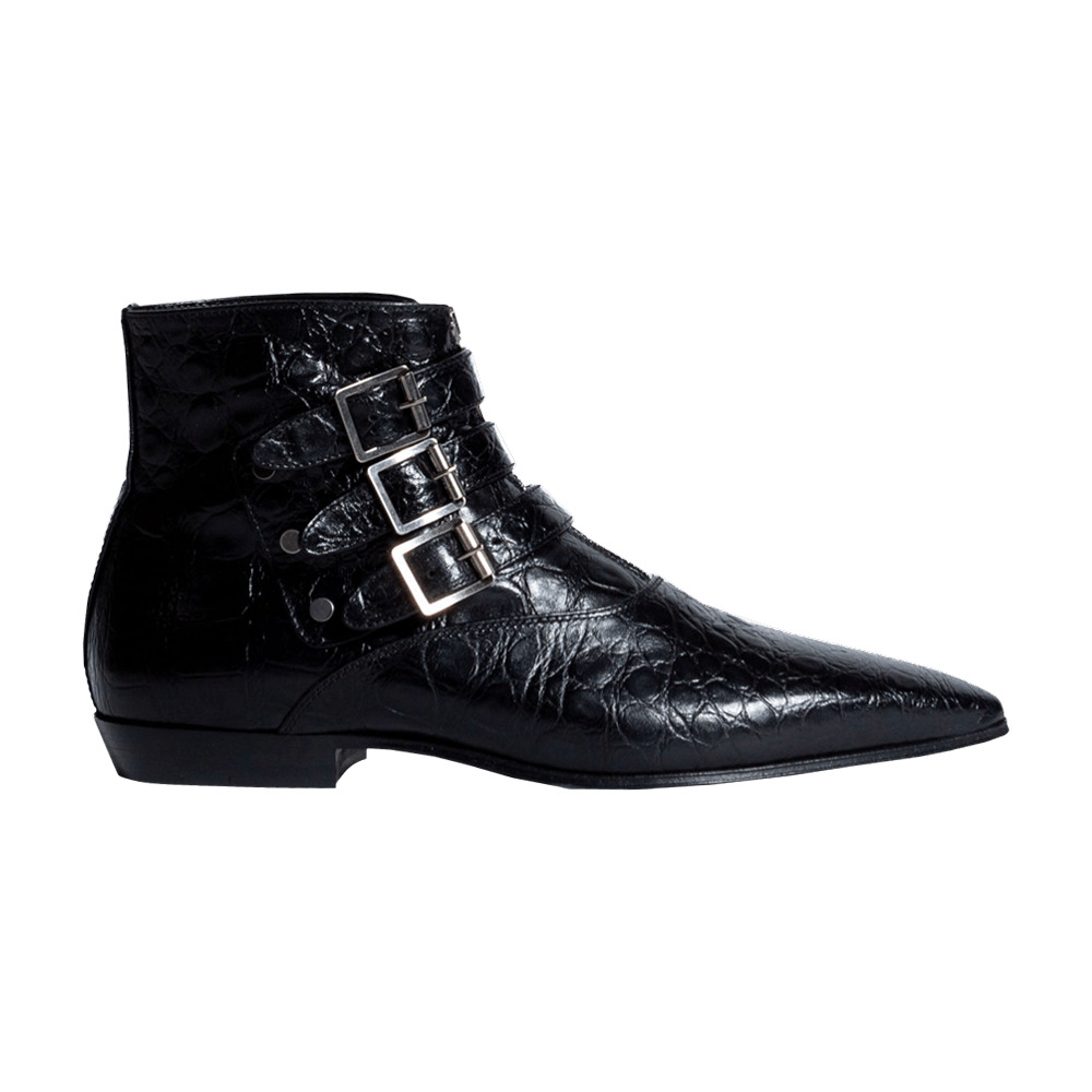 Saint Laurent Stan Boot 'Crocodile-Embossed Black' - 1