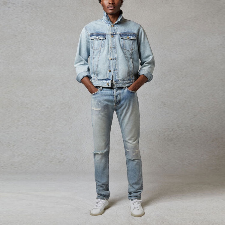 Fear of God Essentials FW20 Light Denim Trucker Jacket 'Indigo' FOG-FW20-363 - 6