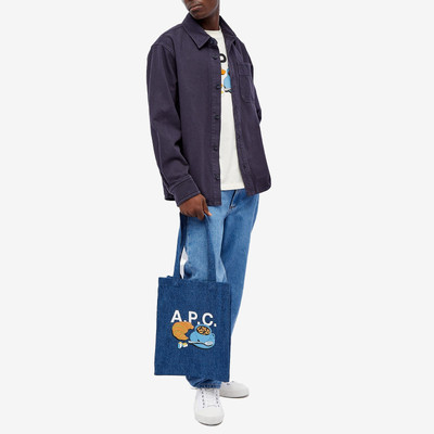 A.P.C. END. x A.P.C. 'Coffee Club' Lou Denim Tote Bag outlook