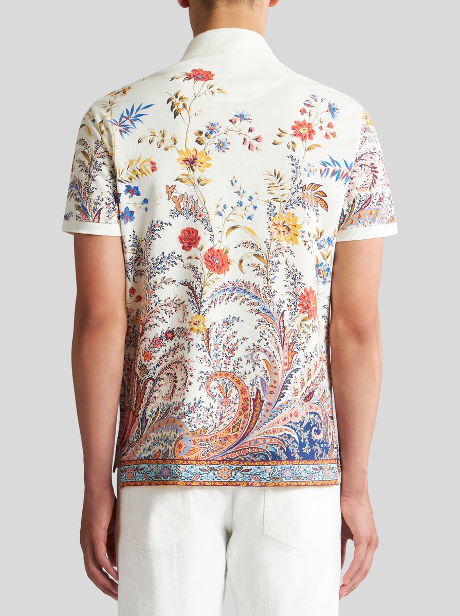 FLORAL PAISLEY POLO SHIRT - 4