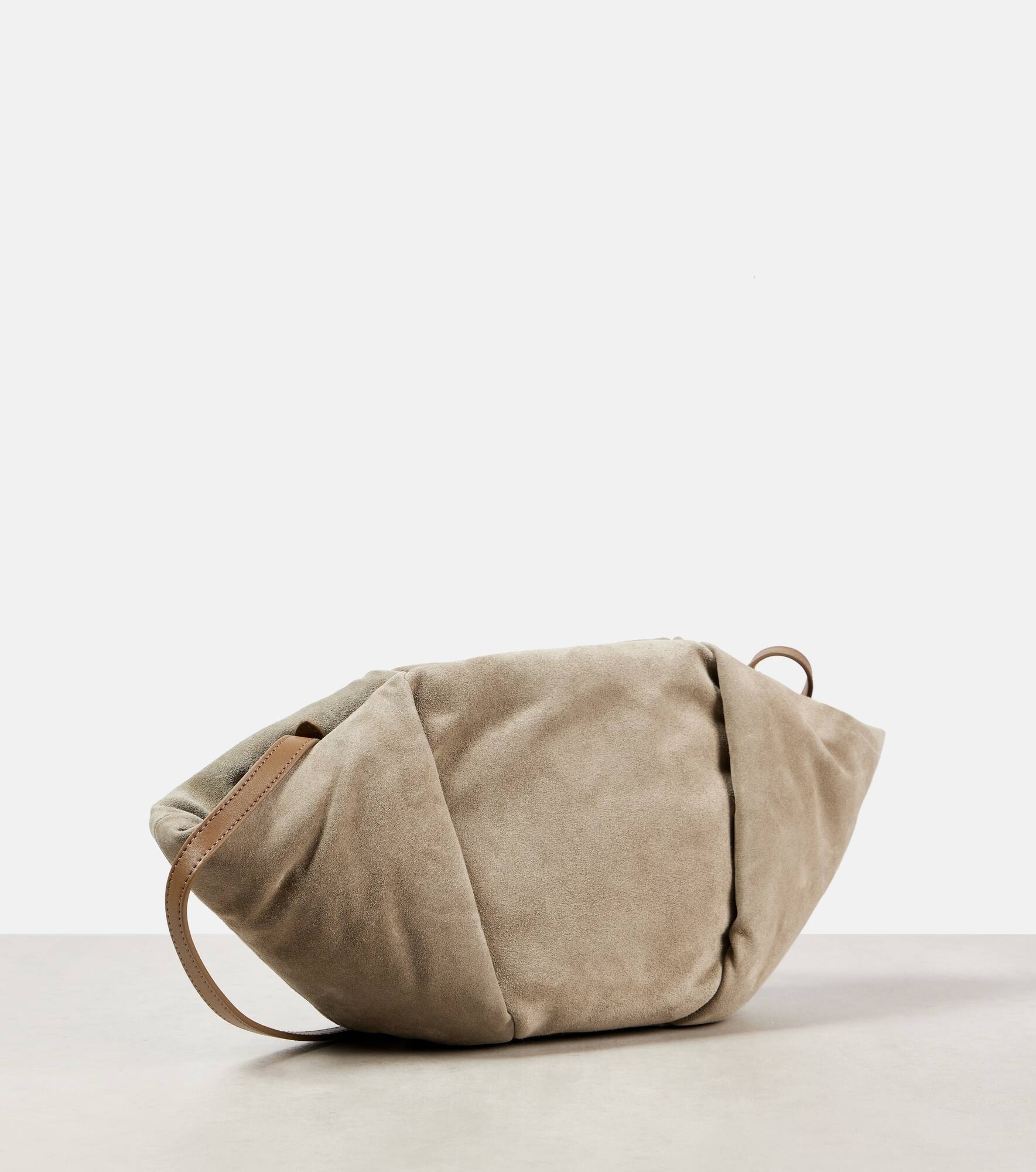 Fold-Over Small suede clutch - 3