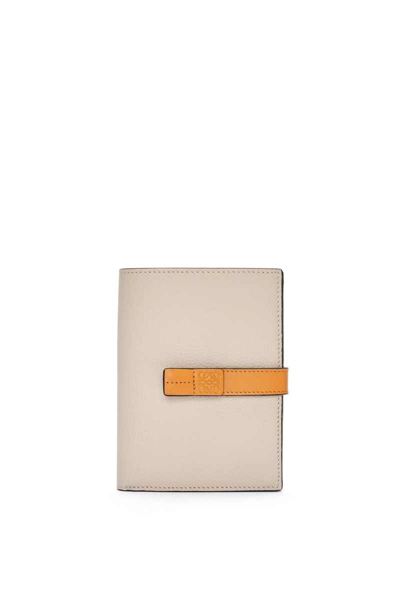 Medium vertical wallet in soft grained calfskin 1