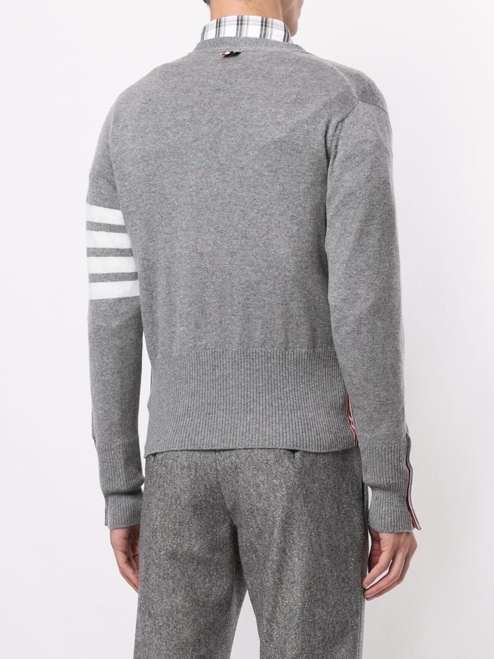 4-Bar V-neck cashmere cardigan - 4