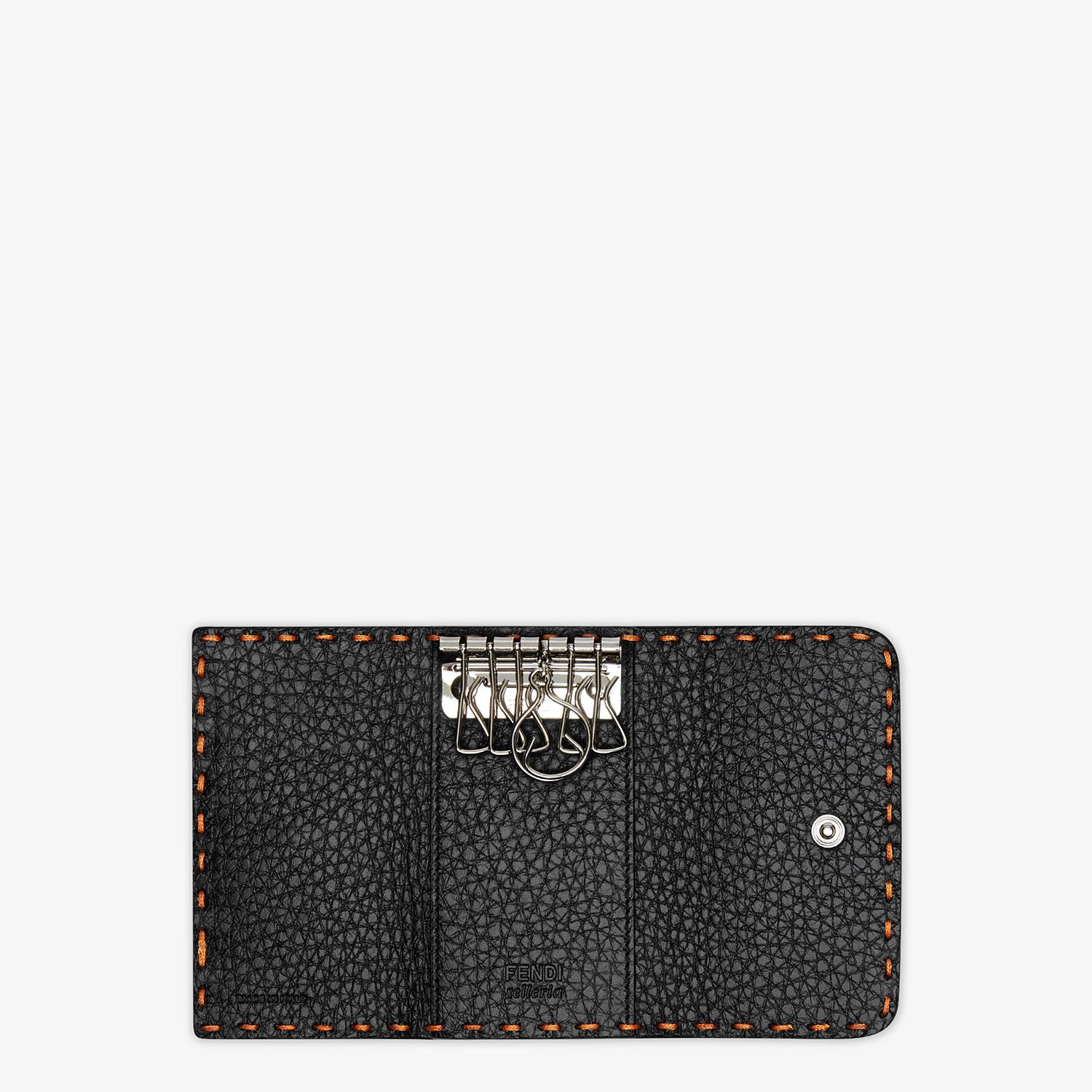 Orange leather pouch - 3