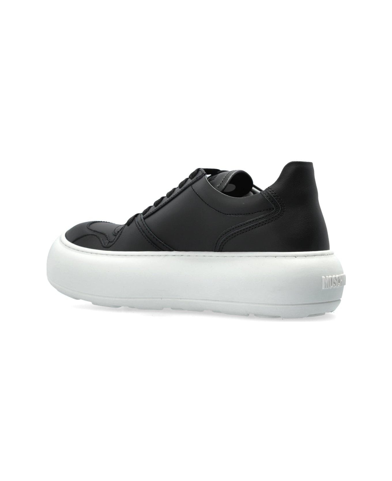 Round Toe Lace-up Sneakers - 3