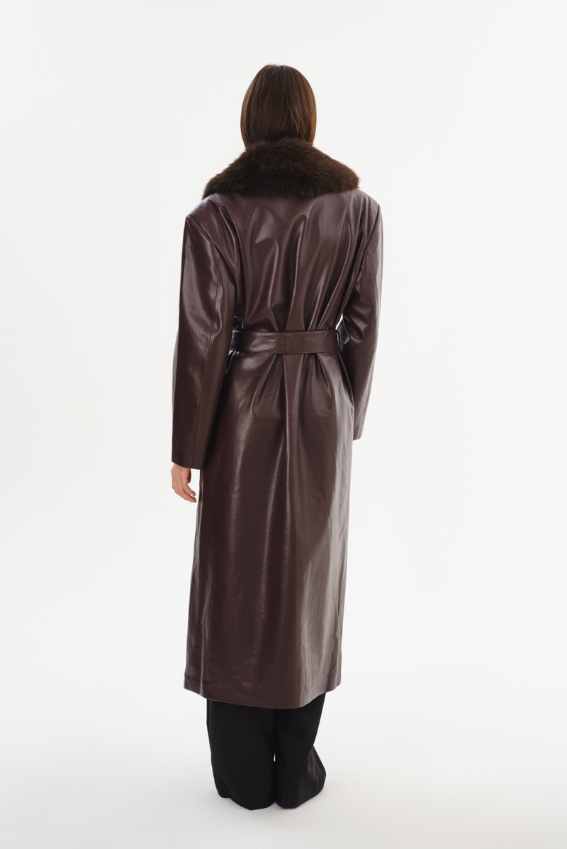 SARITA | Recycled Leather Maxi Coat 11