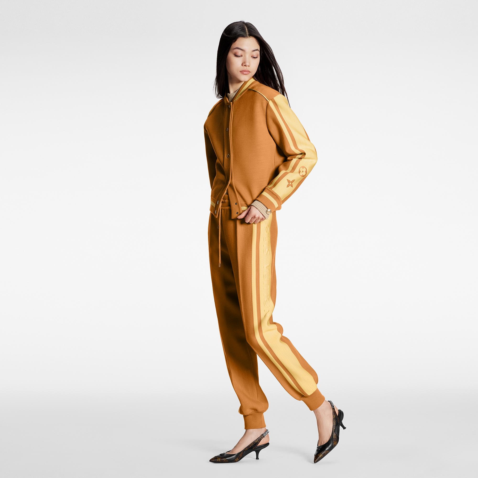 Block Knit Jogging Pants - 3