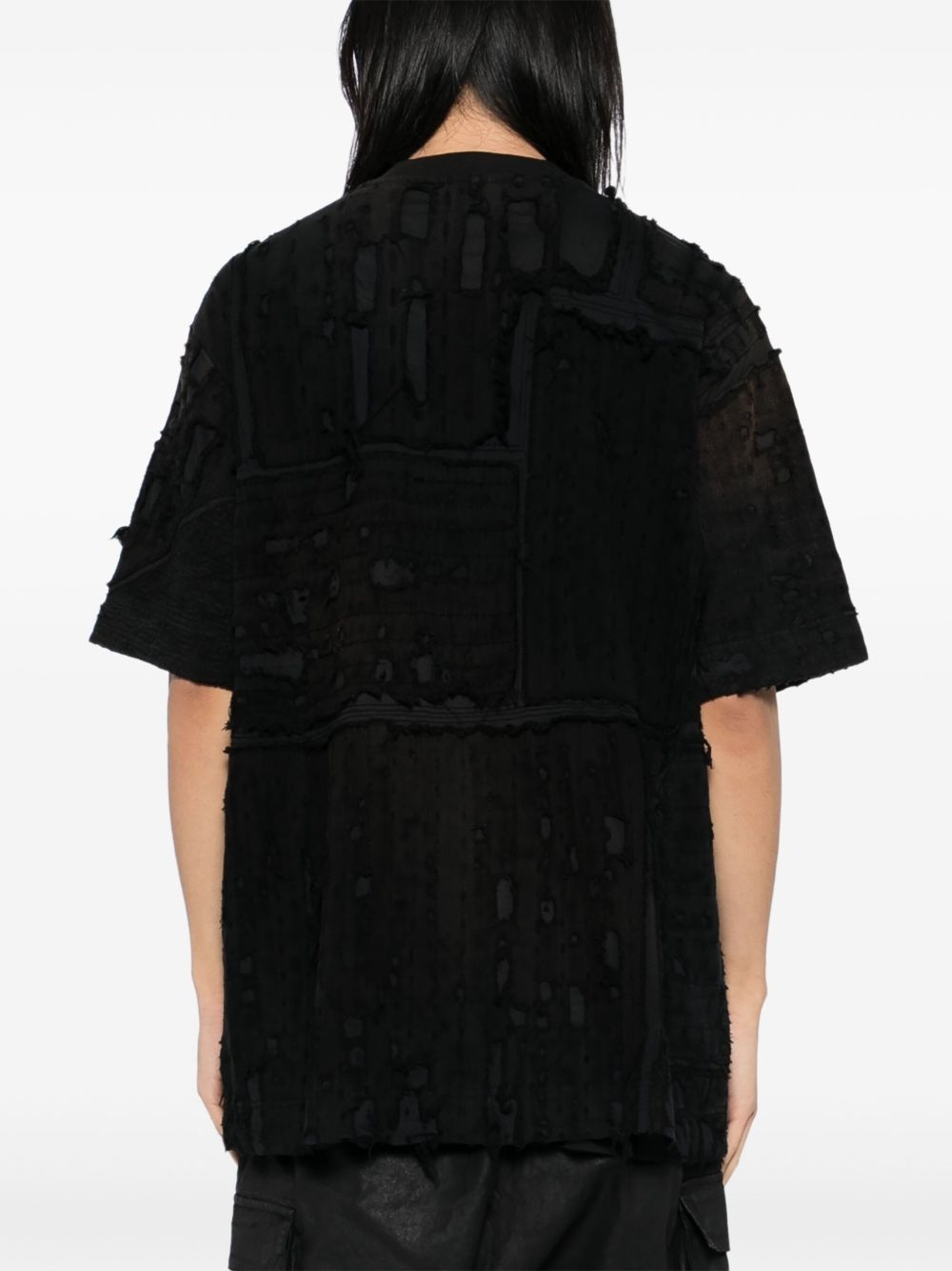 distressed effect T-shirt - 3