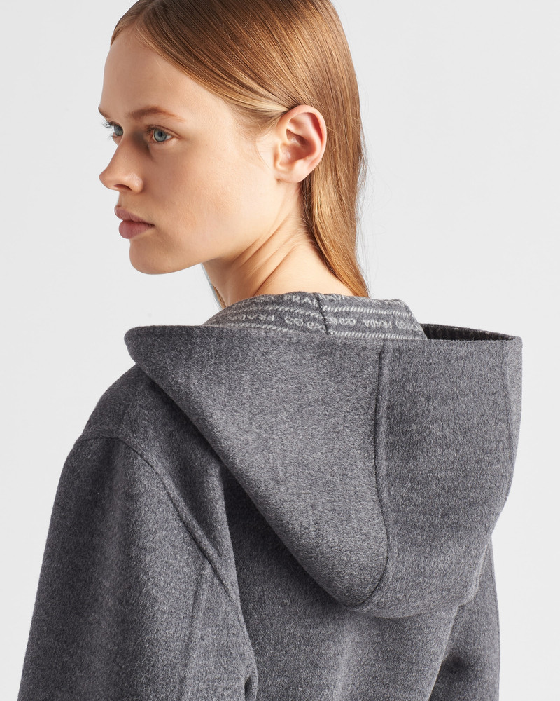 Single-breasted double wool coat 4