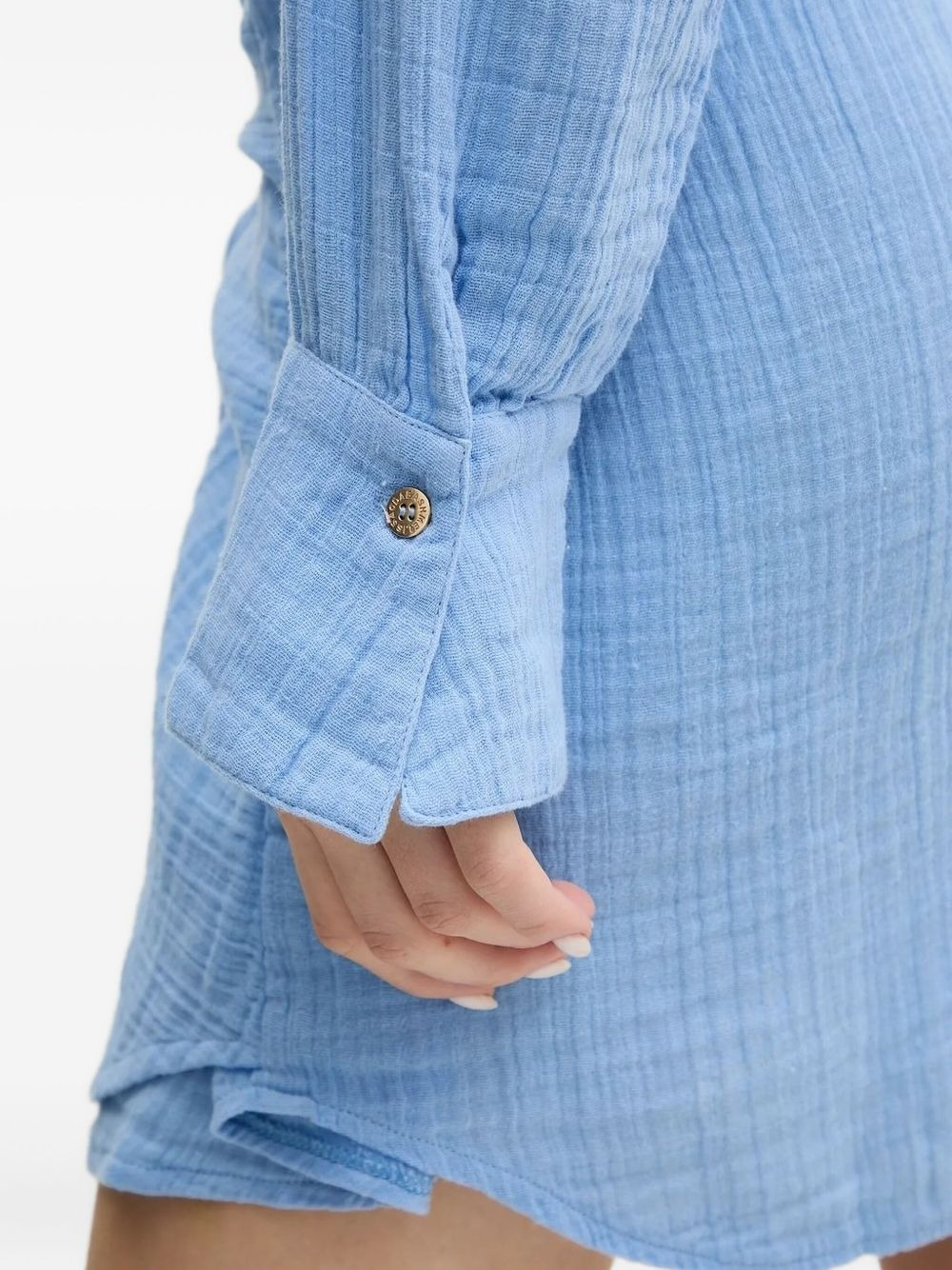 tie-detail shirt mini dress - 4