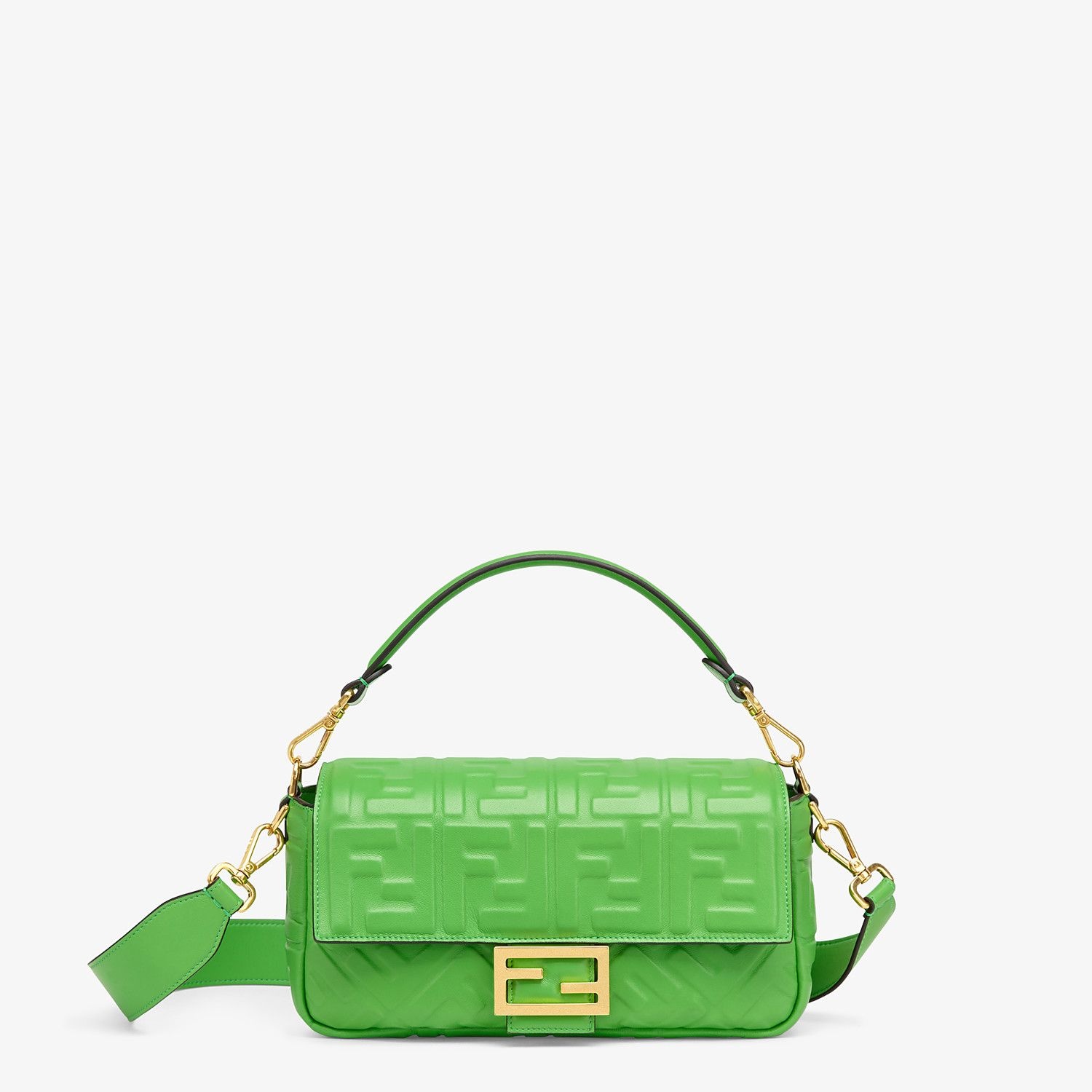 Green nappa leather bag - 1