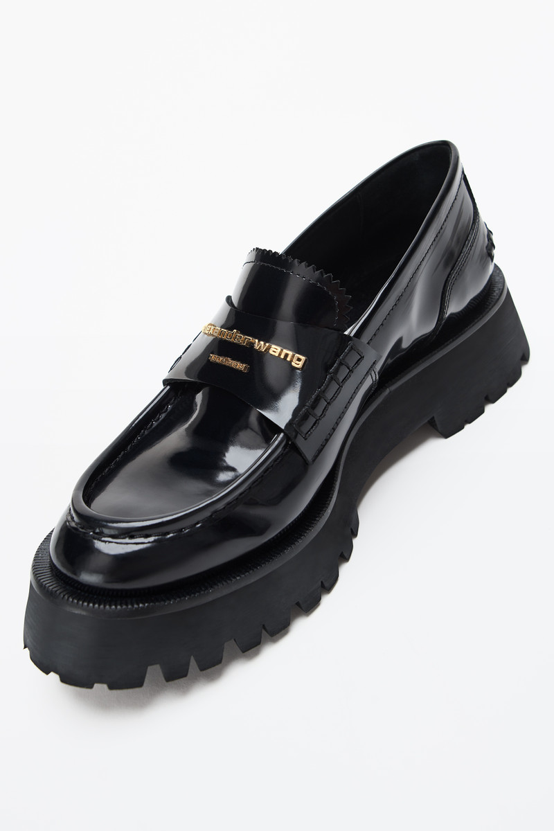 CARTER MID-HEEL LUG LOAFER IN LEATHER 2