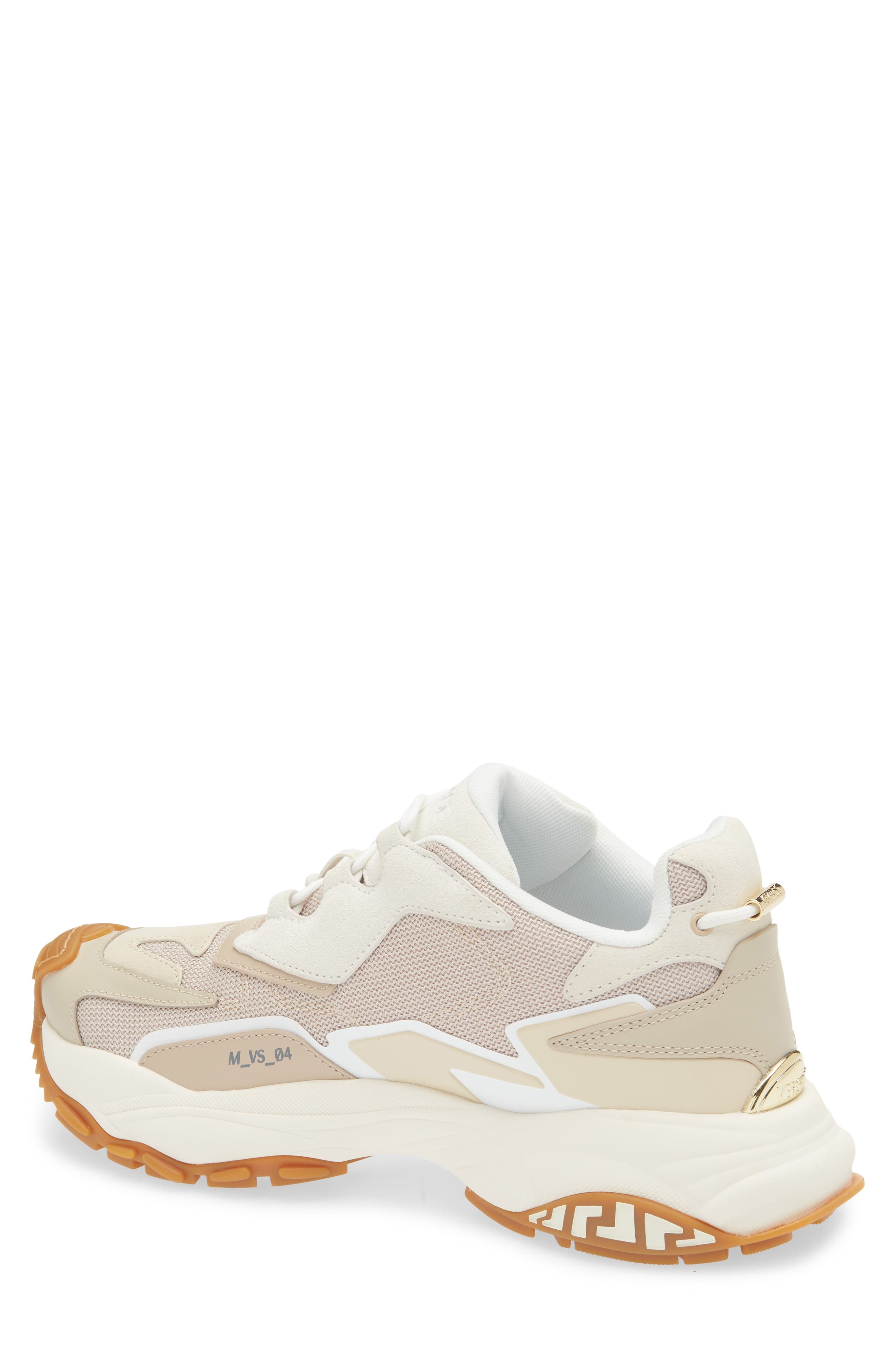 Versace Low Top Sneaker in Mastic Chiffon-Versace Gold at Nordstrom - 2