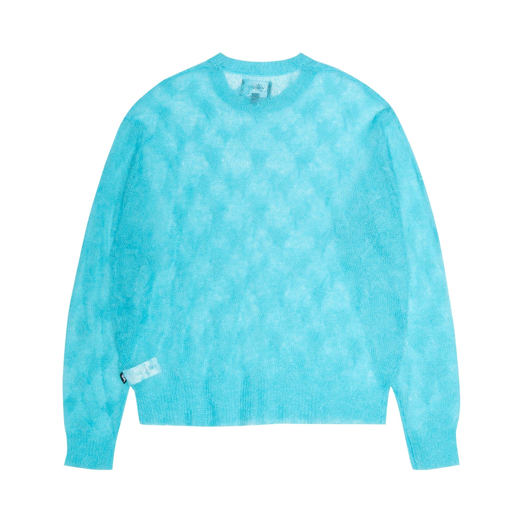 Stussy Loose Knit Cross Cable Sweater 'Cyan' - 2