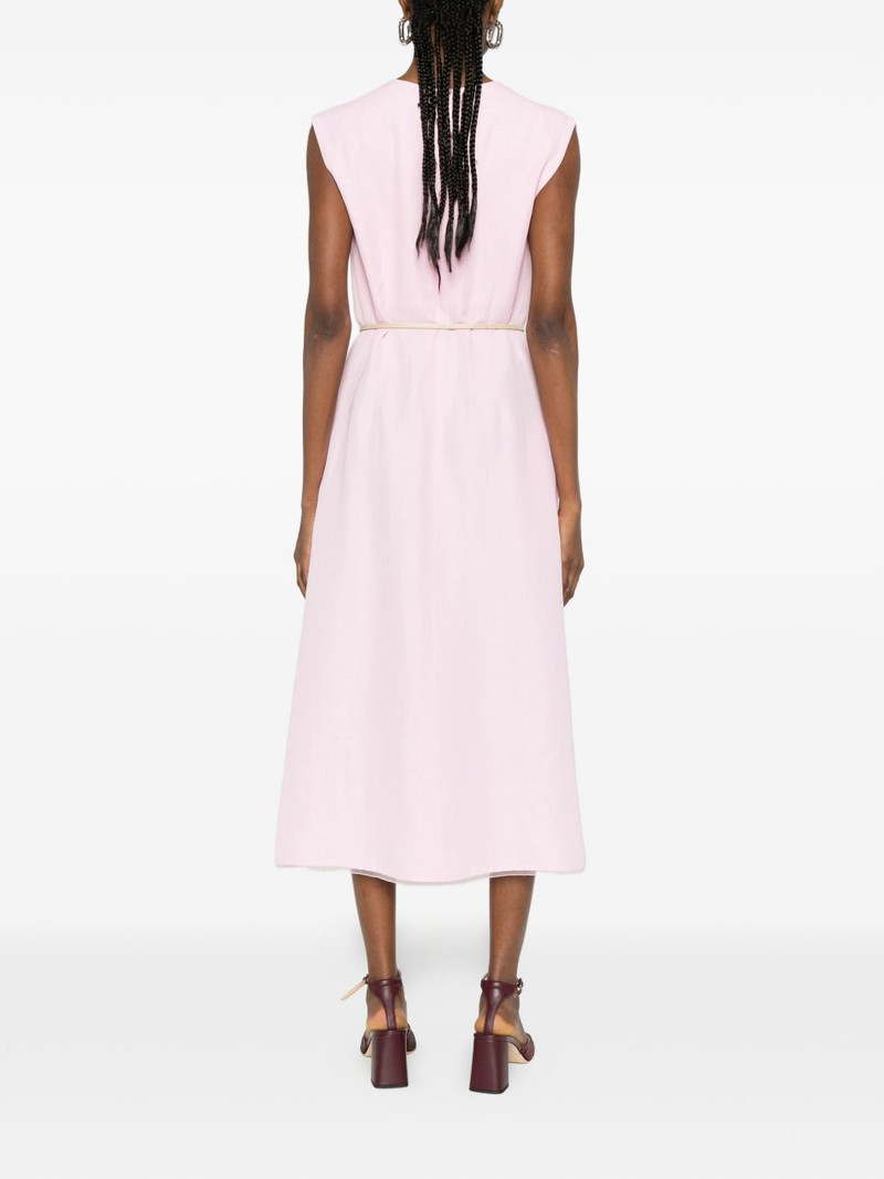 V-neck belted dress 4