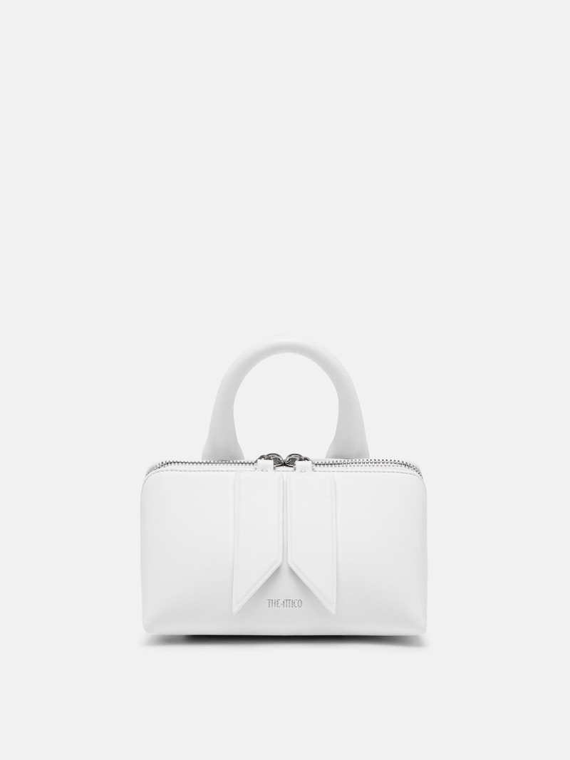 ''FRIDAY'' OPTICAL WHITE MINI HANDBAG 1