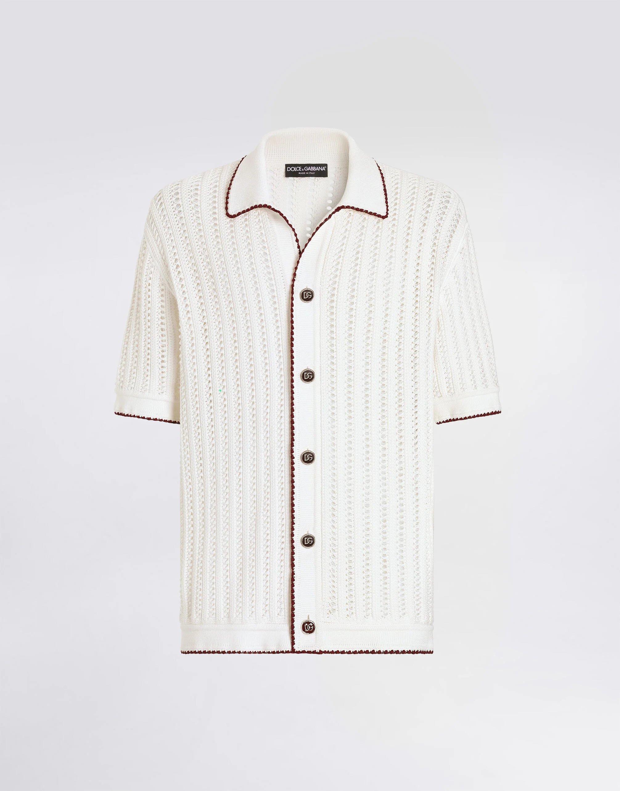 Crochet stitch cotton shirt - 1