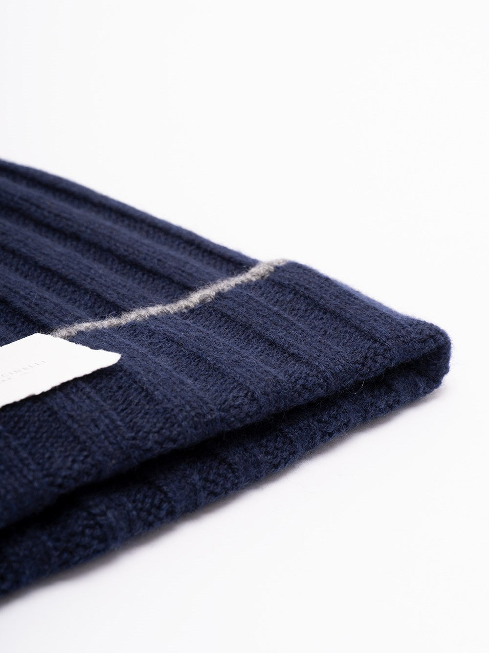 Brunello Cucinelli Men Cashmere Rib Knit Beanie - 2