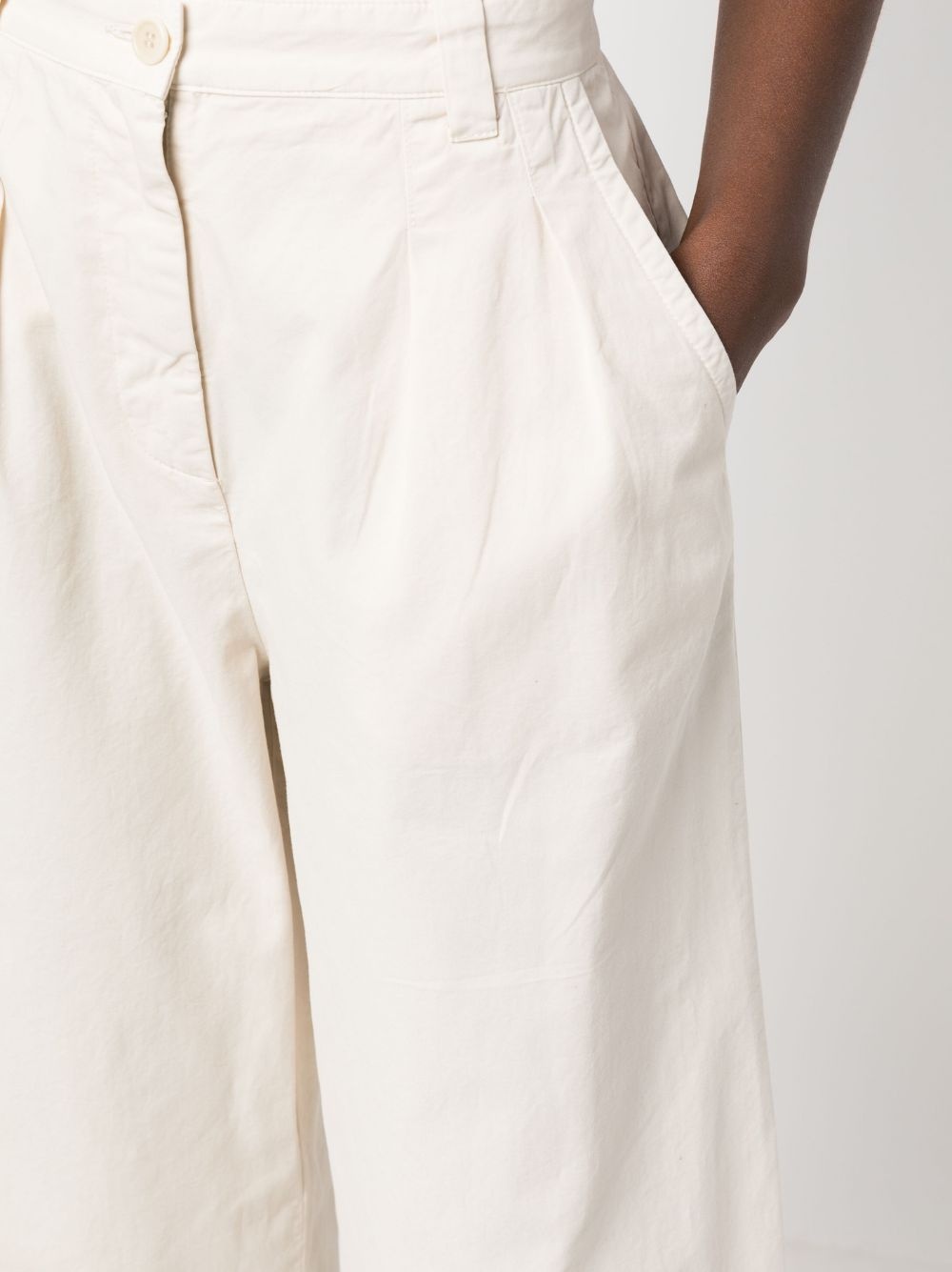 straight-leg cotton trousers - 5