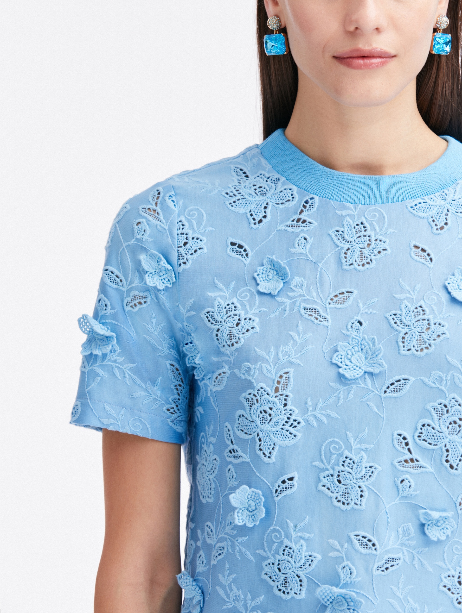 GARDENIA GUIPURE LACE TEE - 5