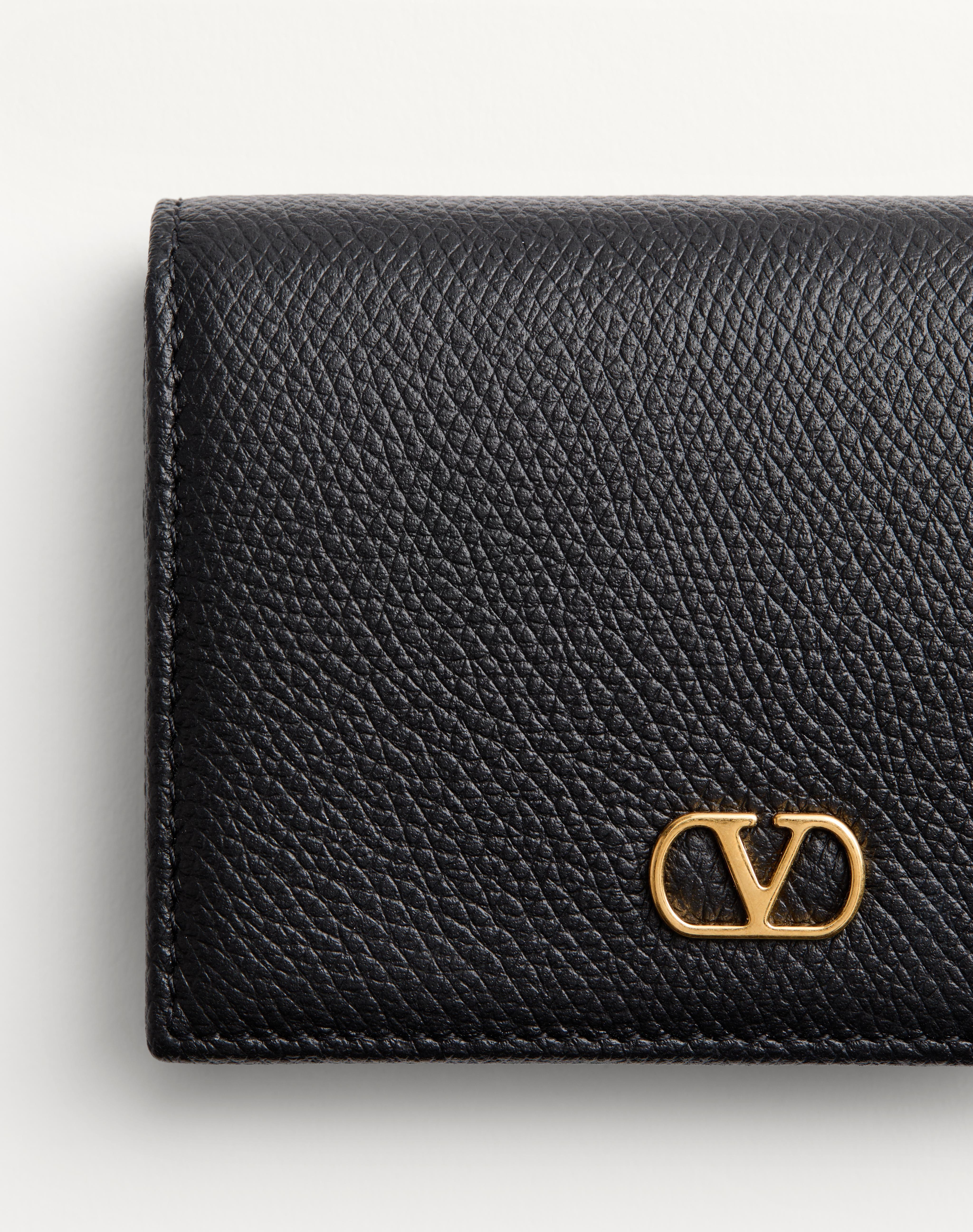 VLOGO SIGNATURE GRAINY CALFSKIN WALLET - 2