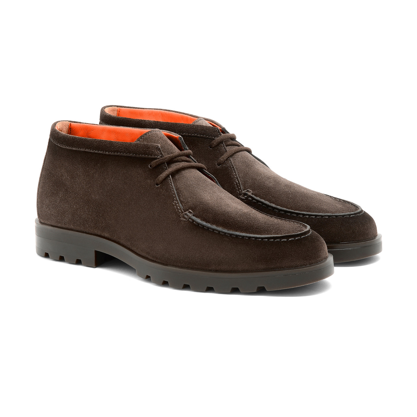 Men's dark brown suede desert boot - 2