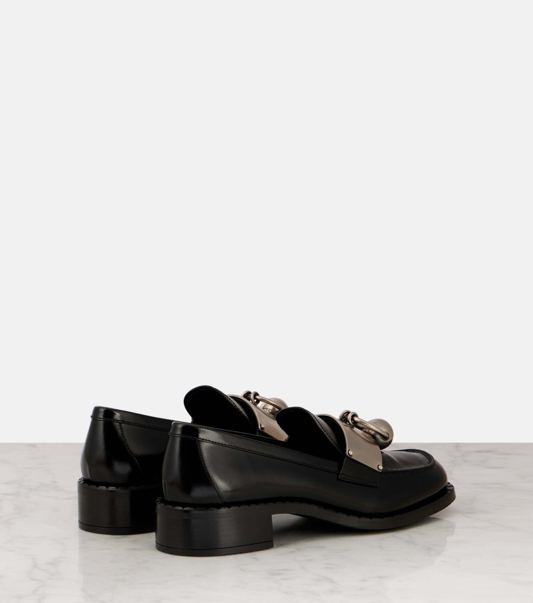 Embellished leather loafers - 2