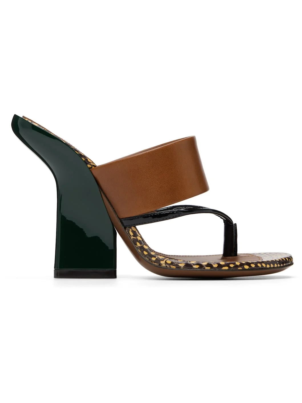 Brown Leather Heeled Sandals - 1