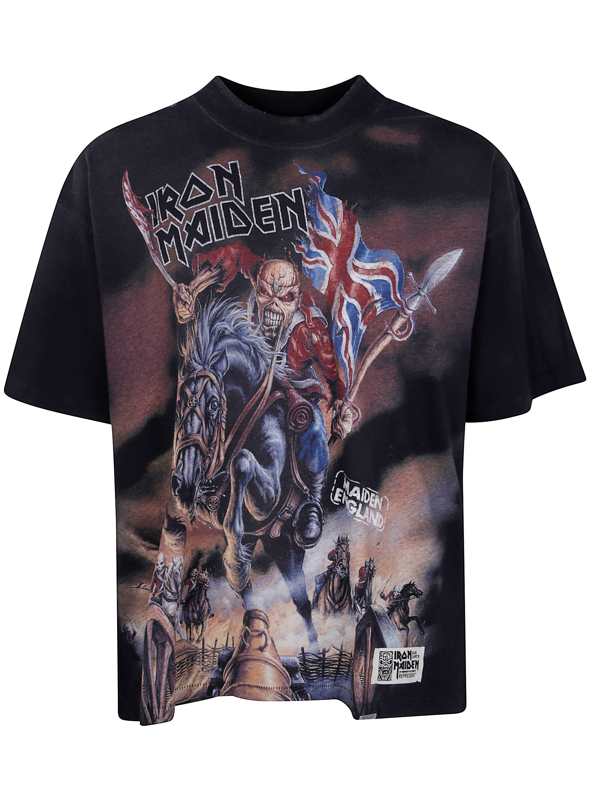 Introducing the 'IRON MAIDEN STEED' T-shirt from REPRESENT, a standout piece in the streetwear categ - 1
