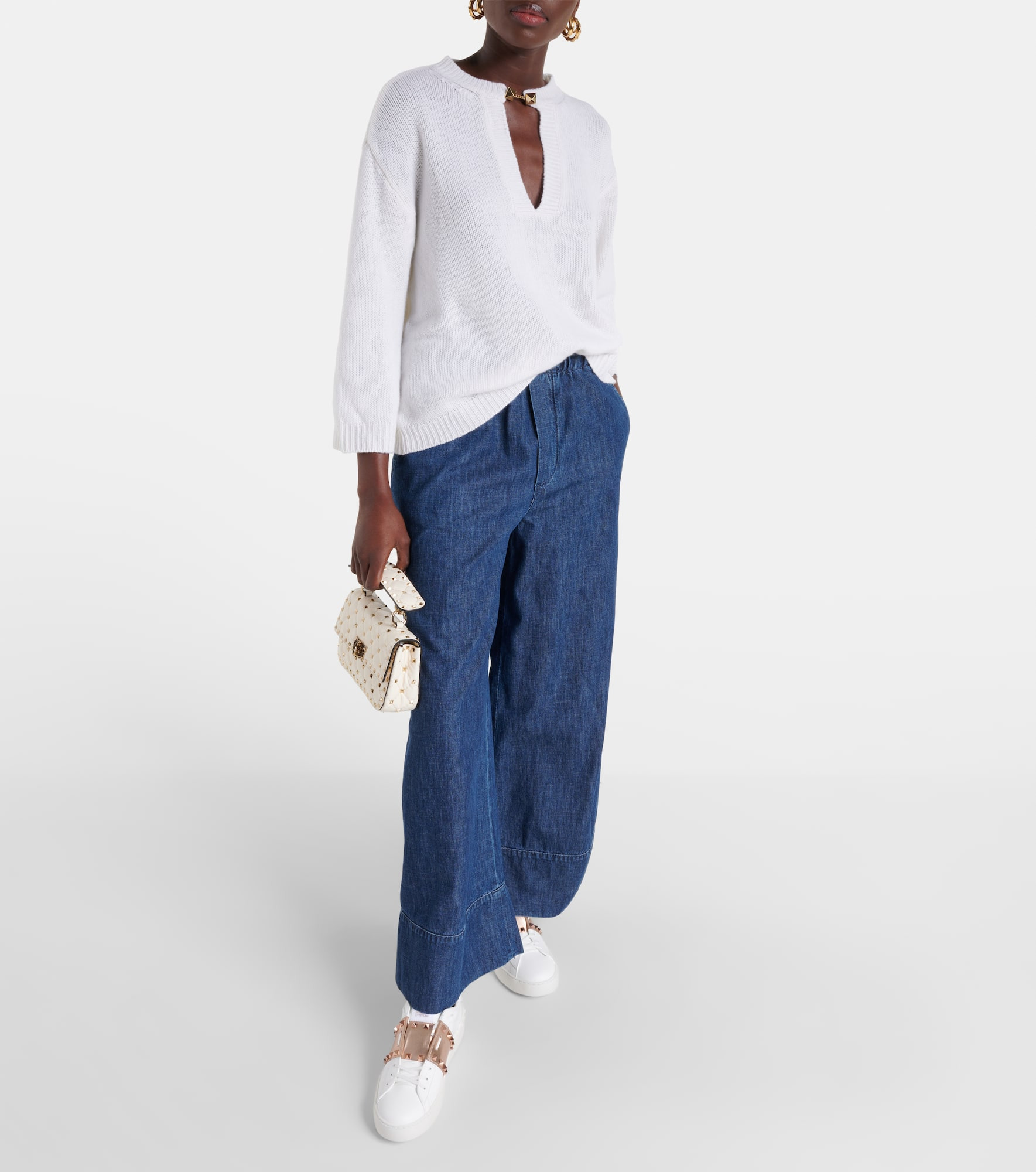 Valentino Garavani Rockstud Untitled leather sneakers - 3