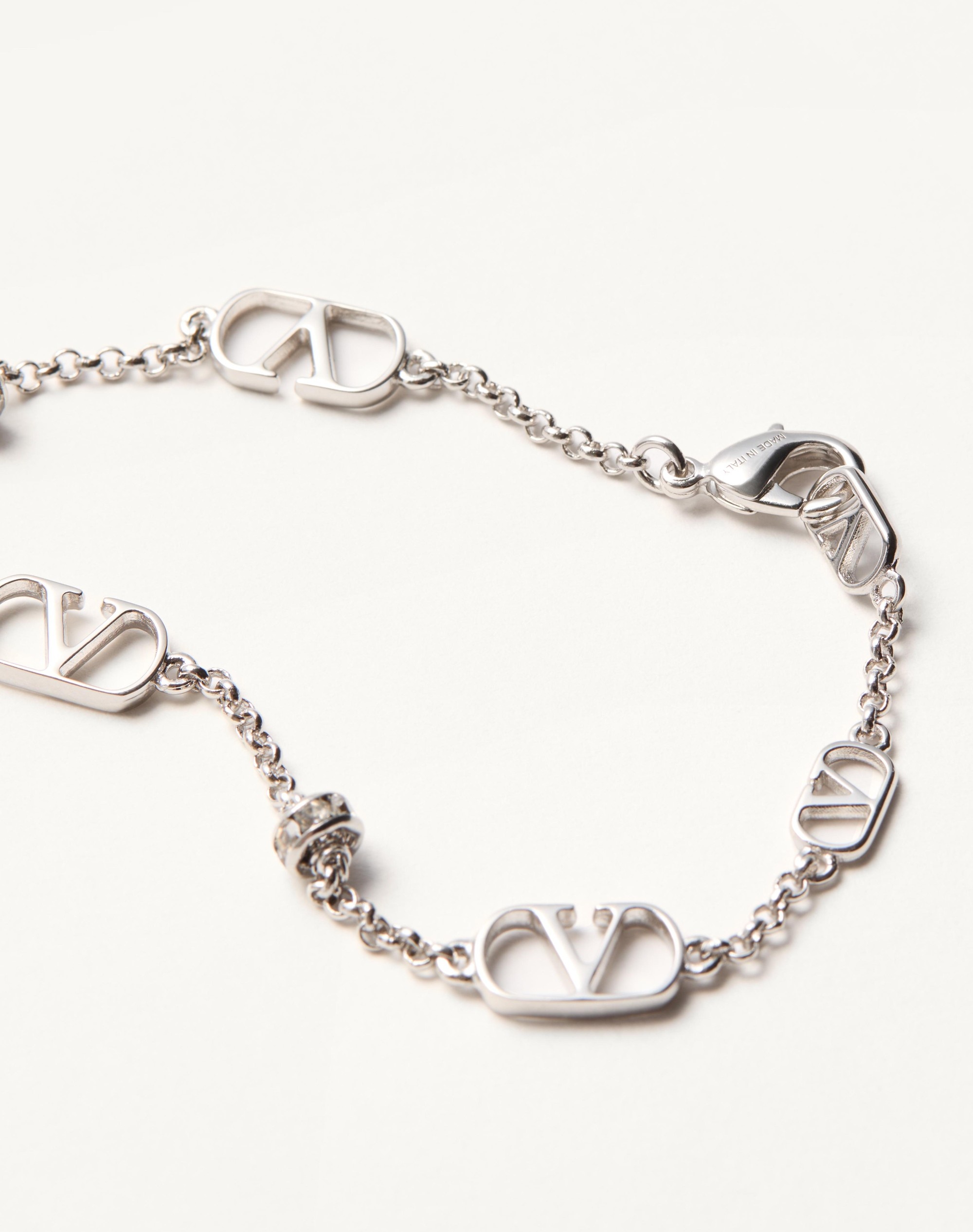 VLOGO SIGNATURE METAL AND CRYSTAL BRACELET - 3