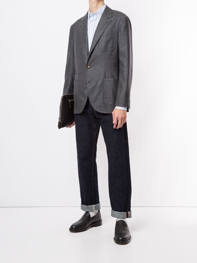 Brunello Cucinelli straight-fit blazer outlook