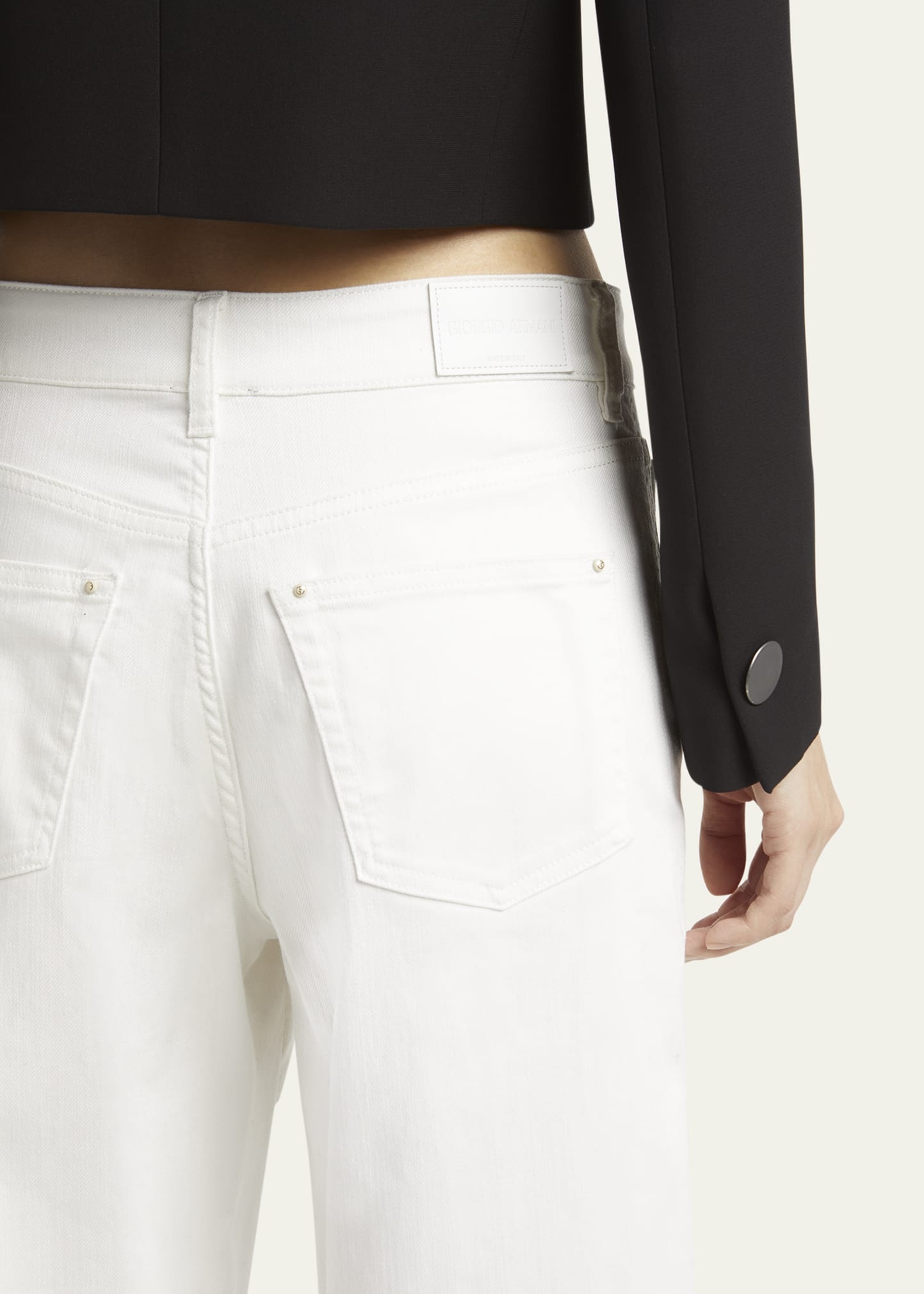 Wide Leg Stretch-Cotton Jeans - 5