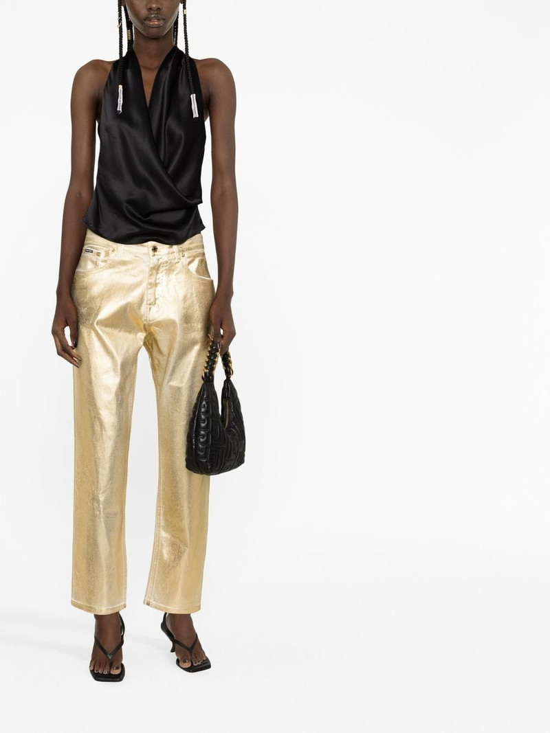 TOM FORD metallic-effect straight leg jeans outlook