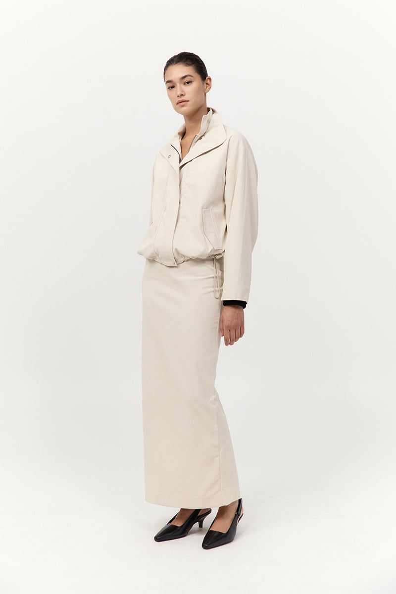 Minimal Column Skirt - Putty - 5