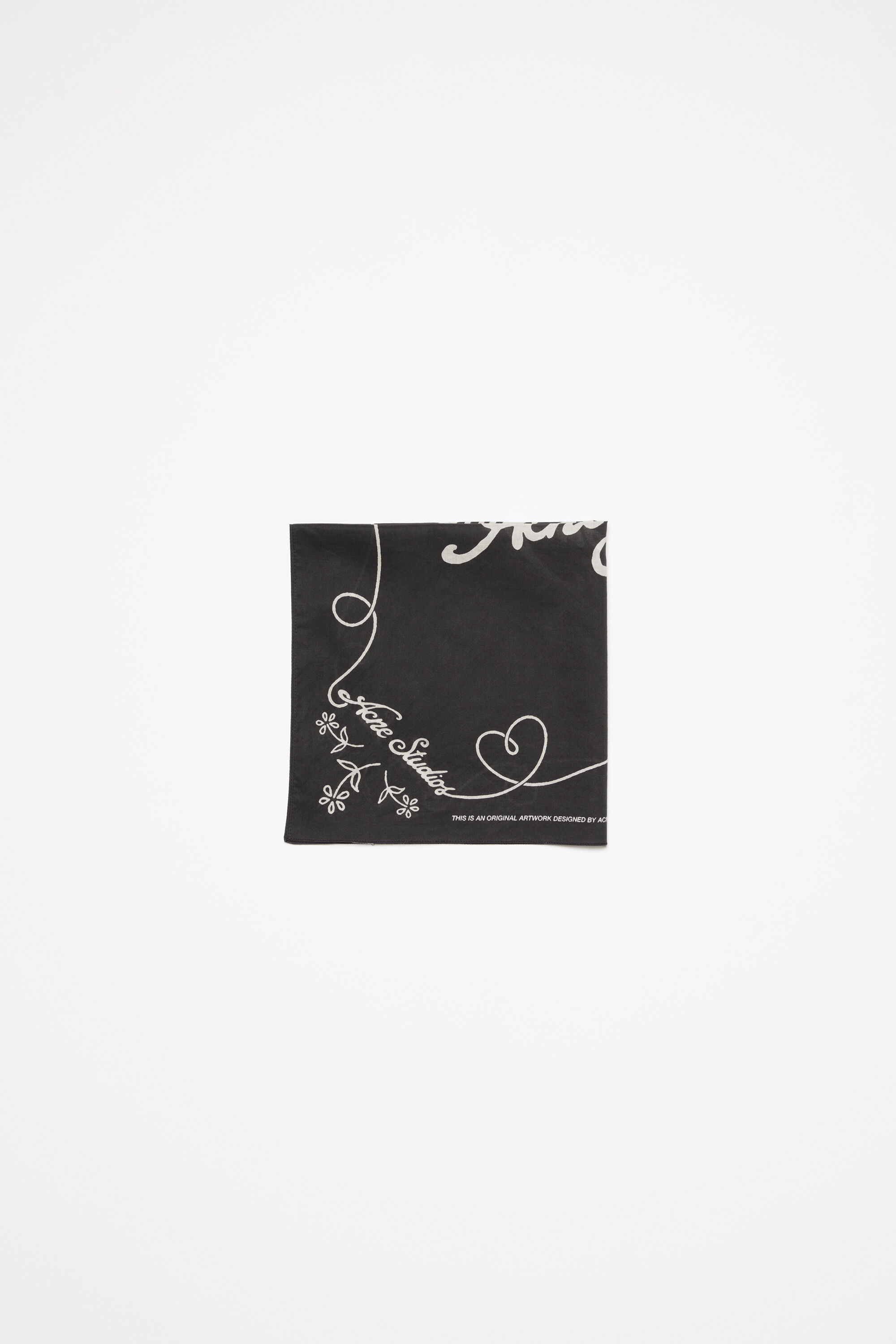 Light print scarf - Black/white - 1