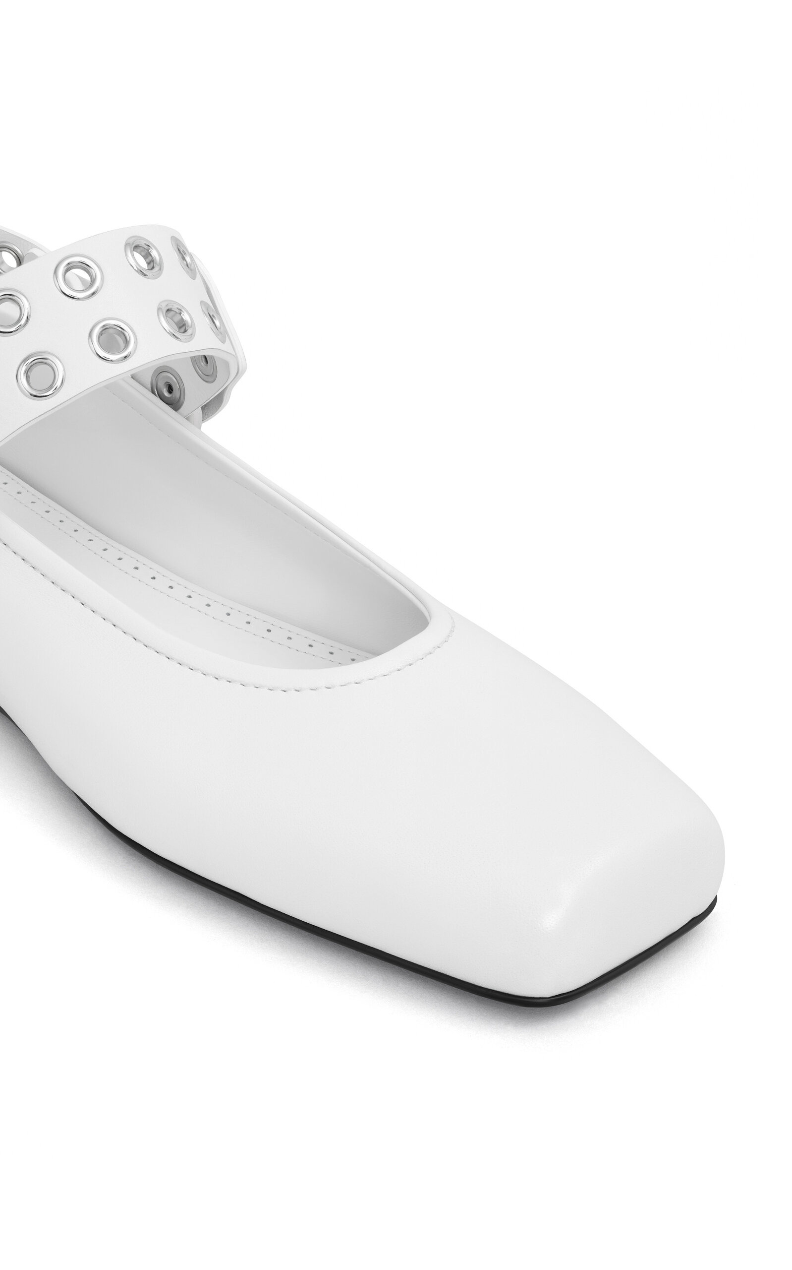 Leather Ballet Flats white - 4