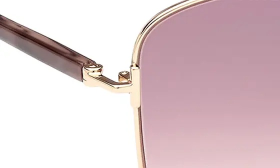 Fern 57mm Square Sunglasses in Shiny Rose Gold Rose /Rose - 9