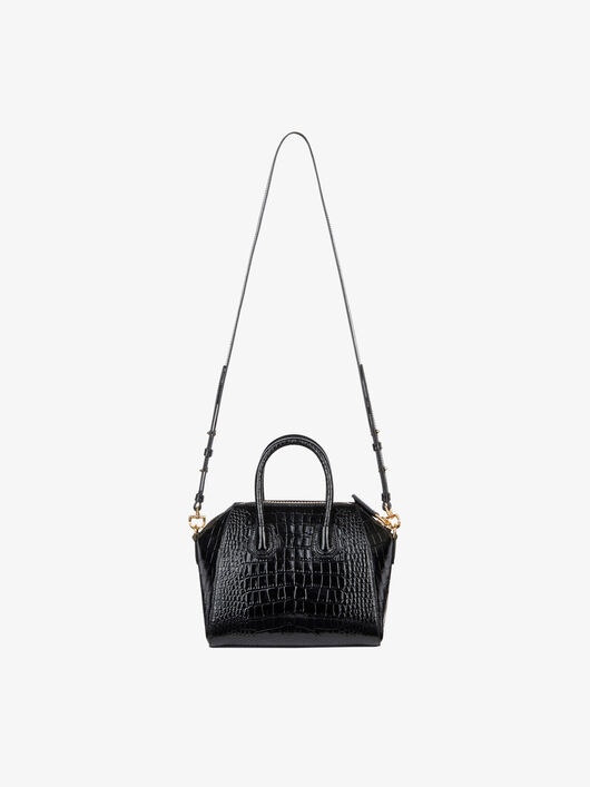 MINI ANTIGONA BAG IN CROCODILE EFFECT LEATHER - 4