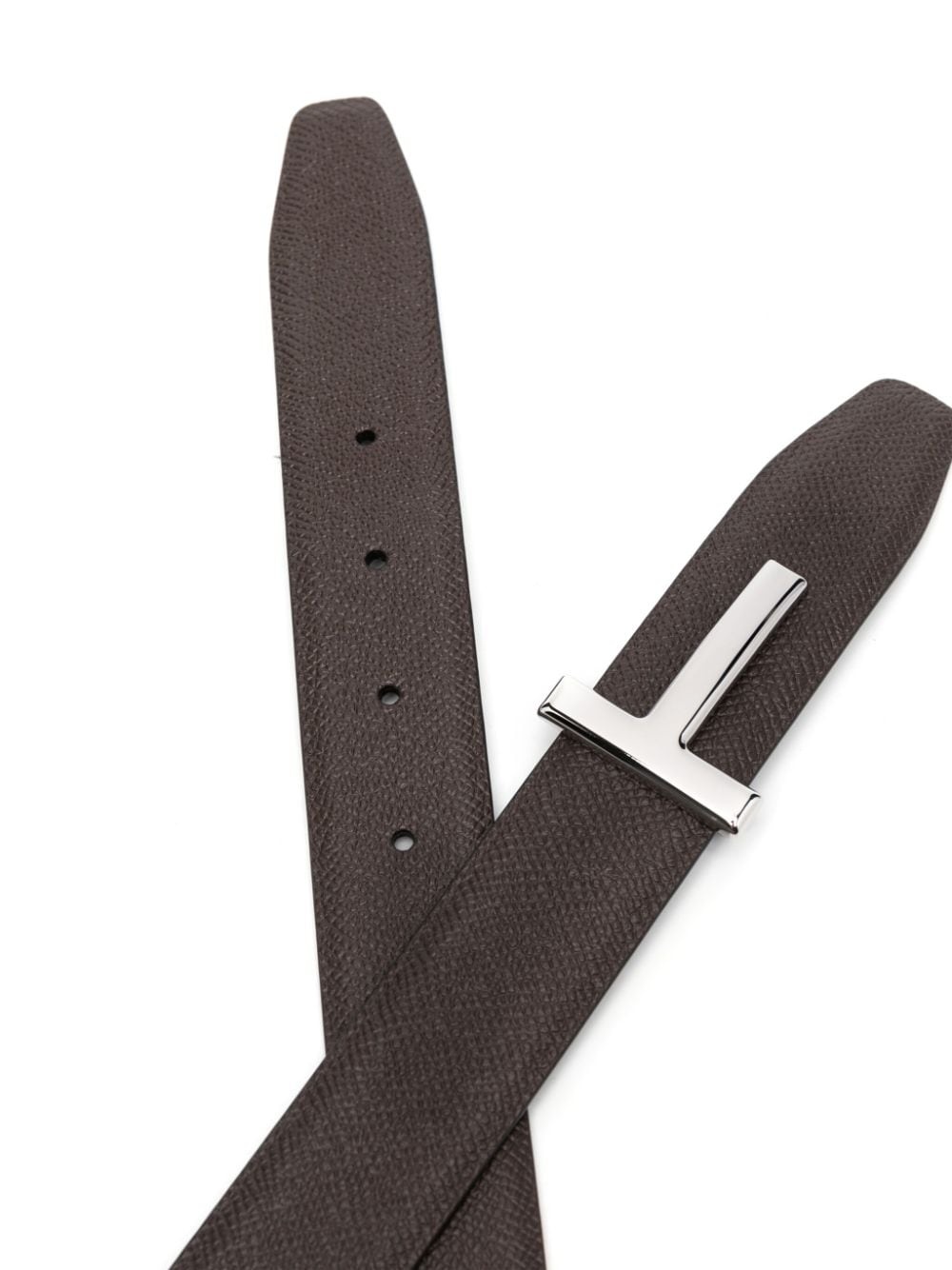 T Icon logo-buckle leather belt - 3