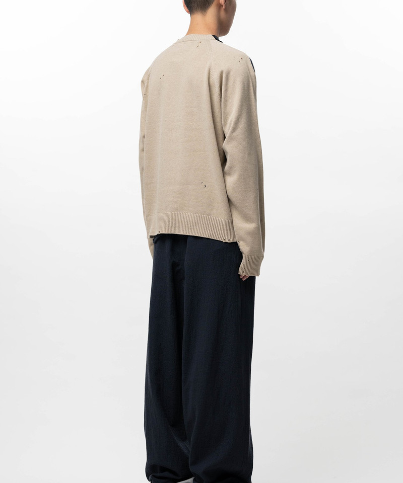 Front Back Combined Knit Polo Sweater 5