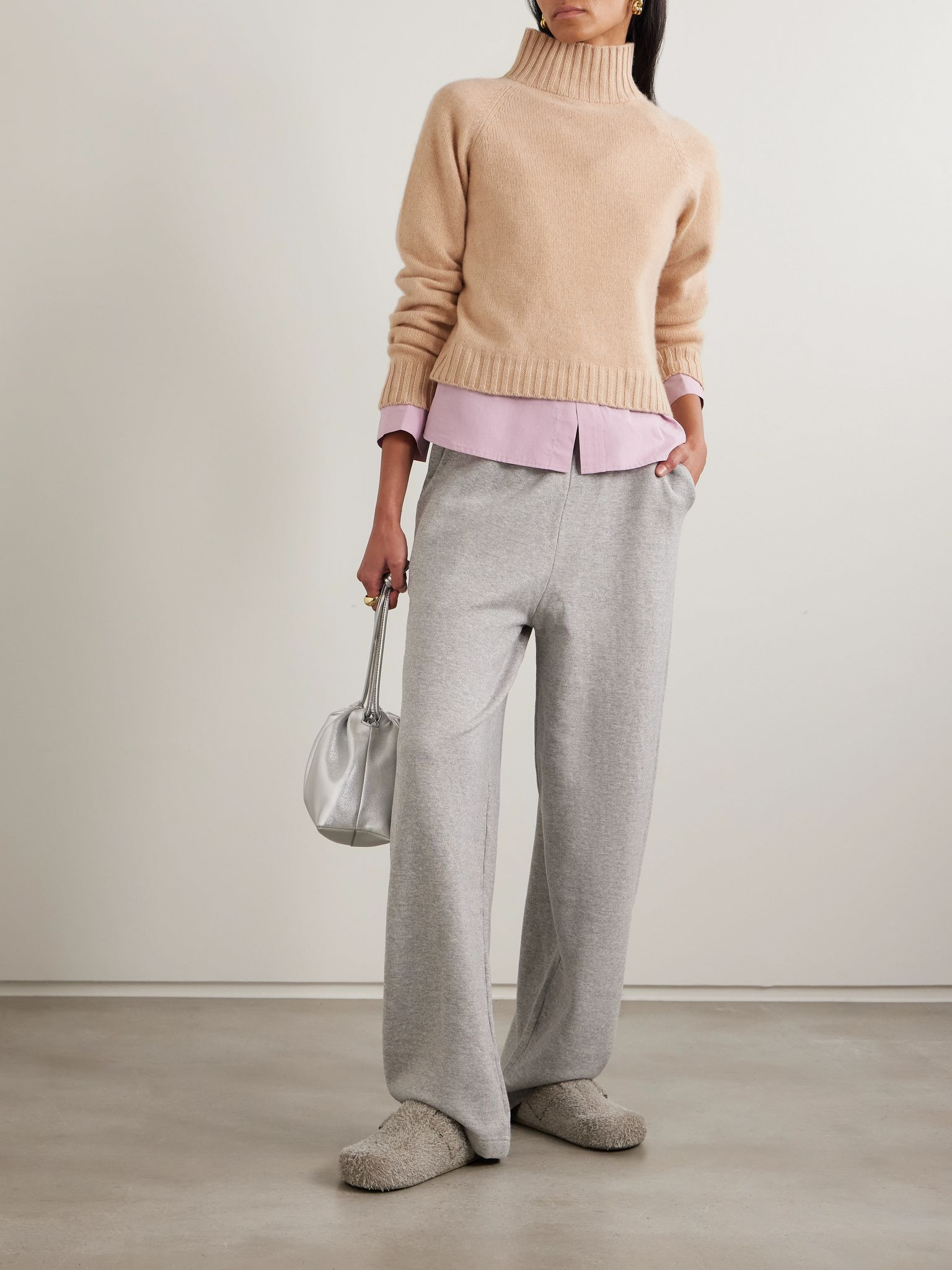 Cashmere turtleneck sweater Brown - 2
