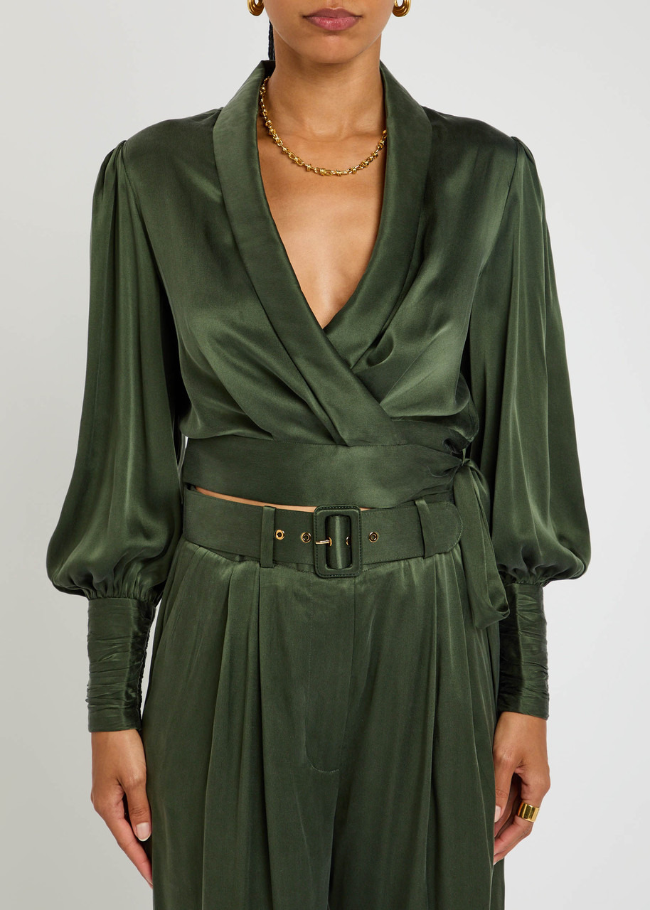 Zimmermann Silk Wrap Top - 2