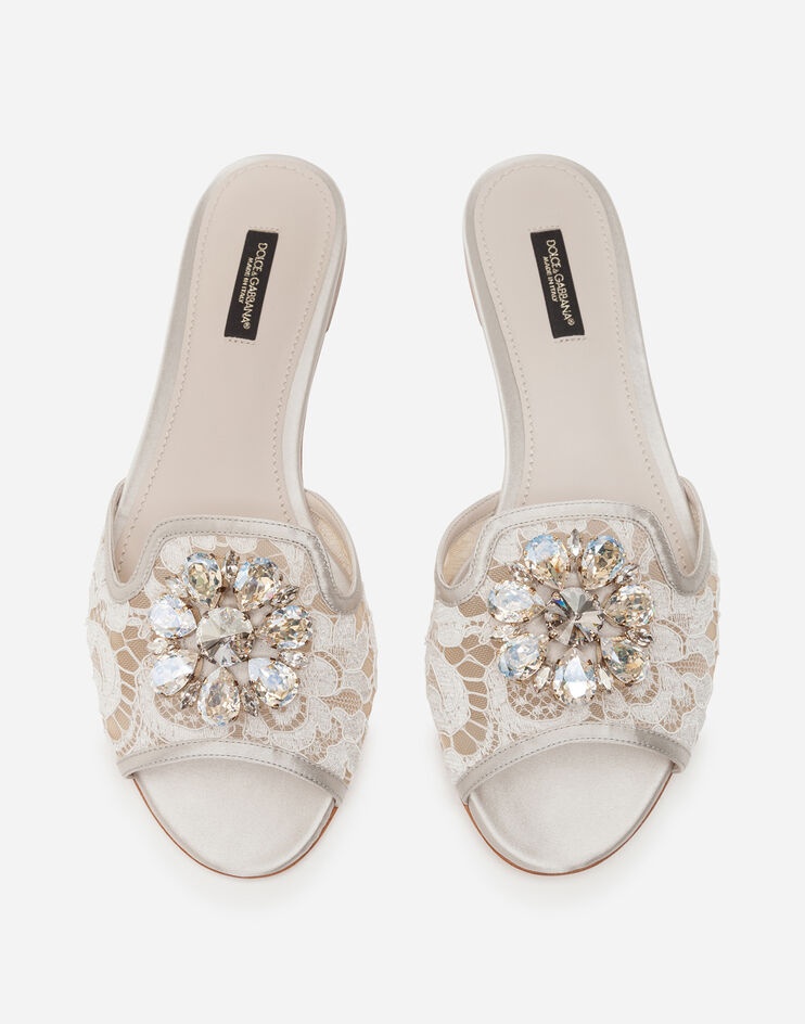 Slippers in lace with crystals - 4