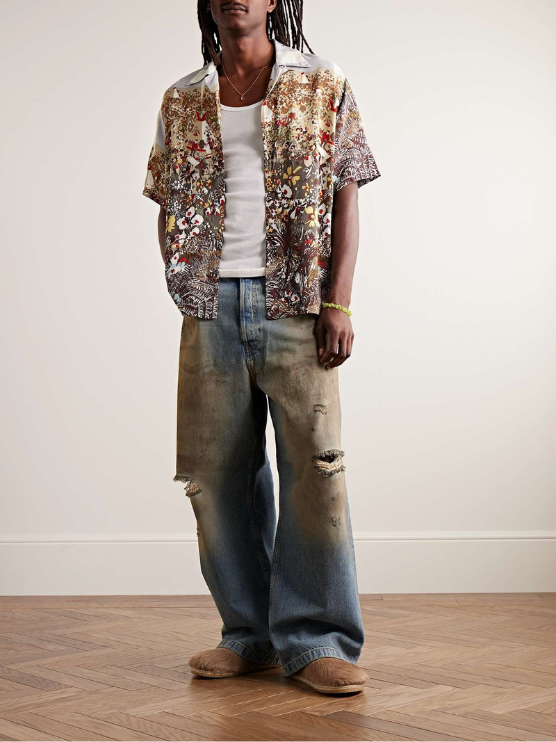 Kapital Aloha Convertible-Collar Printed Crepe Shirt outlook